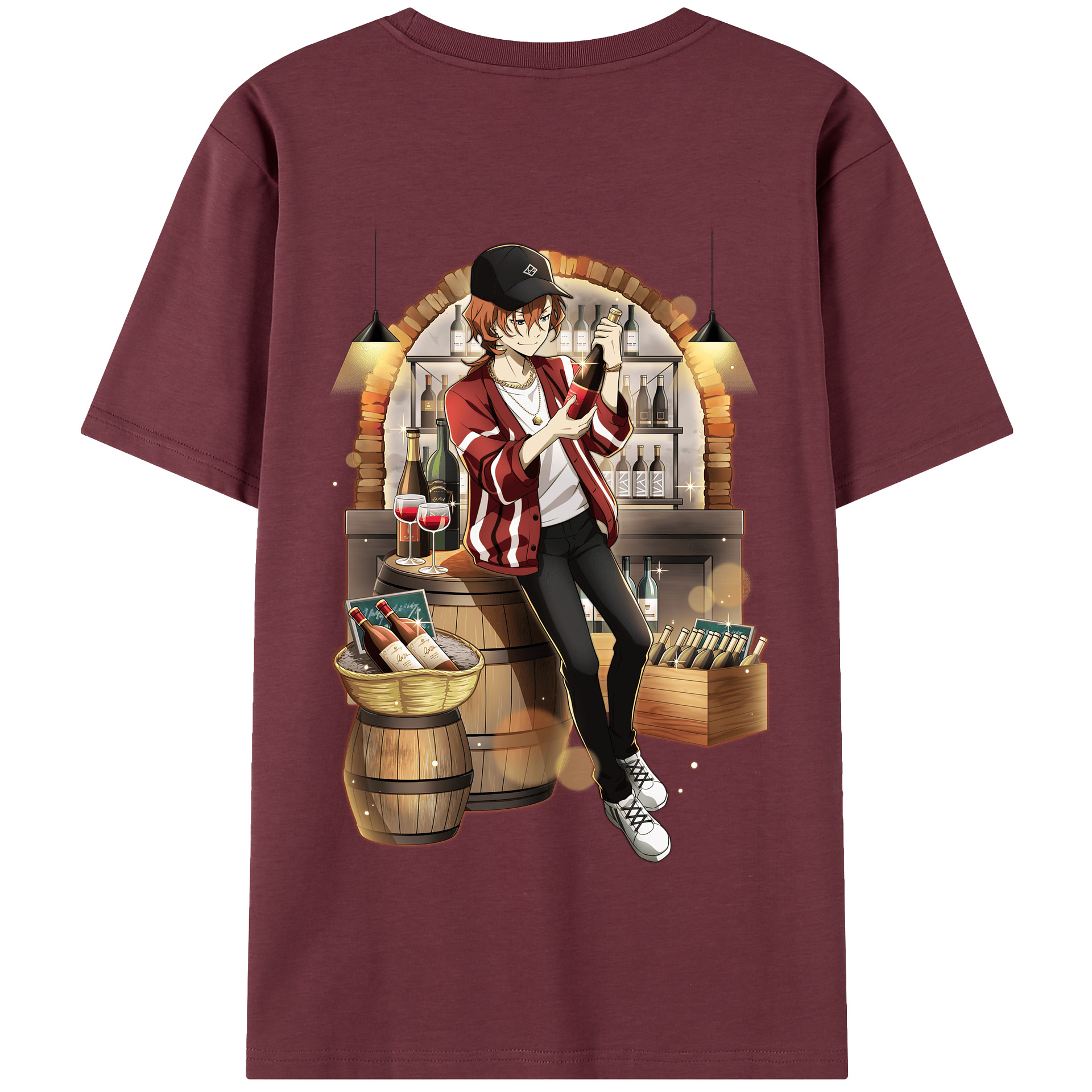 （画像用） 文豪ストレイドッグス Bungo Stray Dogs 綿100％半袖Tシャツ（背面プリント）